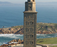 ‘A Coruña’ y su atardecer desde la Torre de Hércules