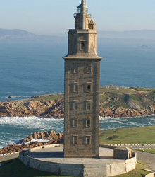 ‘A Coruña’ y su atardecer desde la Torre de Hércules