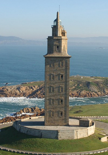 ‘A Coruña’ y su atardecer desde la Torre de Hércules