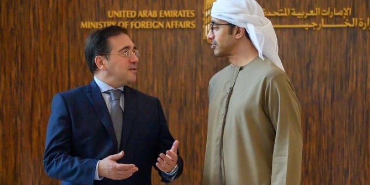 Albares concluye en Emiratos su gira por el Golfo con una defensa del “trabajo de España por la paz”