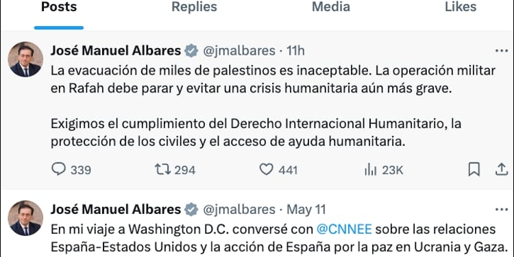 España insiste en que la operación de Israel en Rafah «debe parar»