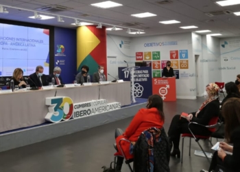 Imagen del conversatorio ‘Las asociaciones internacionales: Europa-América Latina’./ Foto: SEGIB