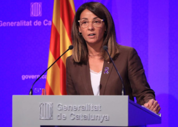 La Consellera Meritxell Budó durante una rueda de prensa / Foto: Twitter