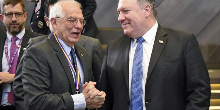 Josep Borrell y Mike Pompeo.