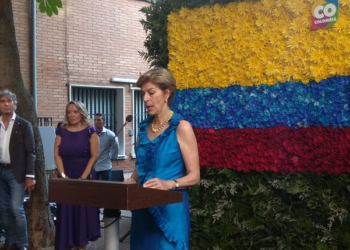 La embajadora colombiana, durante su discurso./ Fotos: AC/AR