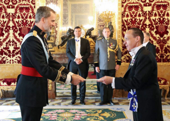 El embajador de Brasil, Pompeu Andreucci Neto, presenta sus Cartas Credenciales al Rey./ Fotos: Casa de SM el Rey