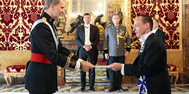El embajador de Brasil, Pompeu Andreucci Neto, presenta sus Cartas Credenciales al Rey./ Fotos: Casa de SM el Rey