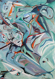 El Centro Riojano expone la pintura abstracta de María Mardomingo