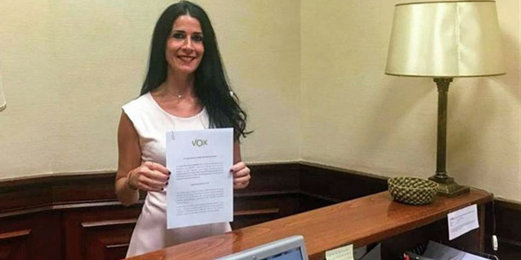 La diputada Carla Toscano, ayer en el Congreso./ Foto: VOX