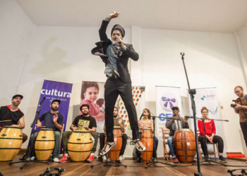 Carlinhos Brown, durante su visita a Montevideo./ Foto: SEGIB