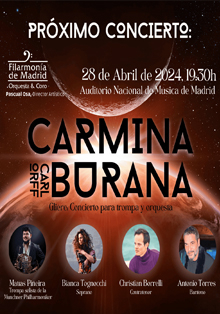 Filarmonía de Madrid trae al Auditorio Nacional el ‘Carmina Burana’