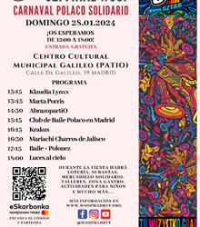 El Carnaval Solidario Polaco llega este fin de semana a Madrid