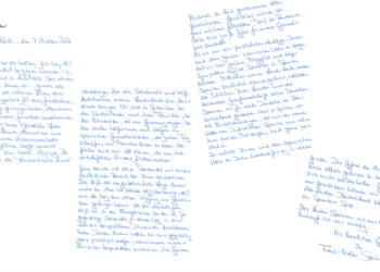 Las cuatro páginas manuscritas por el presidente alemán.