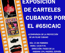Exposición de carteles cubanos en el 65 aniversario de ICAIC