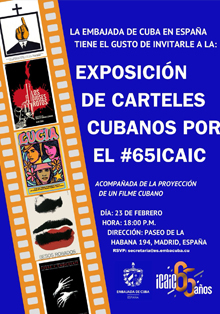 Exposición de carteles cubanos en el 65 aniversario de ICAIC