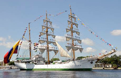 El buque insignia de la armada colombiana ‘Gloria’ llegará el sábado a Las Palmas
