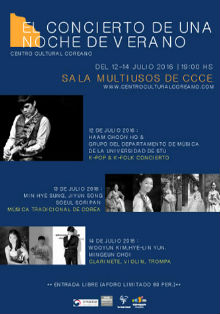 El Centro Cultural Coreano presenta un Concierto de una Noche de Verano