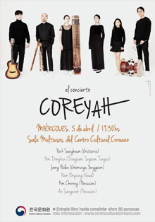 El Centro Cultural Coreano presenta al grupo Coreyah en concierto