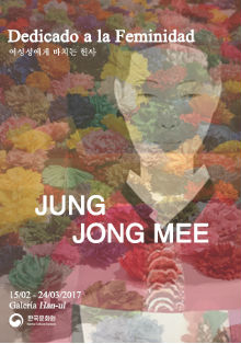 Exposición de la artista Jung Jong Mee en el Centro Cultural Coreano
