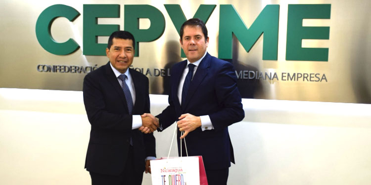El embajador de Nicaragua presenta sectores de inversión al presidente de CEPYME