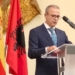 El embajador albanés, durante su discurso./ Fotos: LA