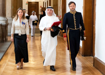 Majid Hassan Mohammed Hassan Alsuwaidi, embajador de Emiratos Árabes Unidos, el día de su presentación de Credenciales./ Foto: MAEC