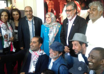 La embajadora de los Emiratos Árabes Unidos asiste al estreno de la obra ‘Nimrod’