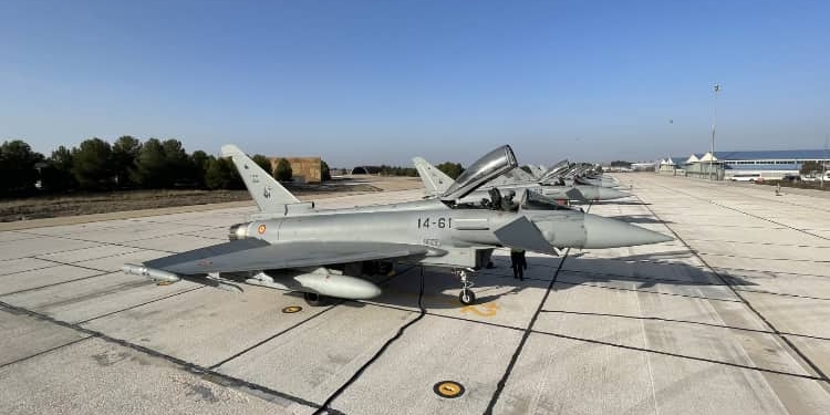 Primera misión sobre el Mar Negro de los Eurofighter españoles desplegados en Bulgaria