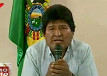 Evo Morales, ayer, durante su intervención televisada.