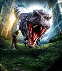 ¡Cuidado!, los dinosaurios arrasan la Puerta del Ángel de Madrid