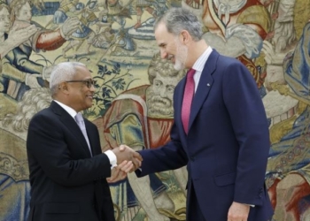 El Rey Felipe VI recibe en La Zarzuela al presidente de Cabo Verde, José María Neves