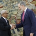 El Rey Felipe VI recibe en La Zarzuela al presidente de Cabo Verde, José María Neves