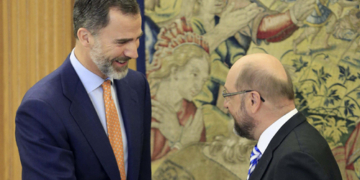 Felipe VI y Schulz presiden en Yuste el principal acto del Día de Europa