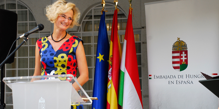 La embajadora, durante su discurso./ Fotos: AR