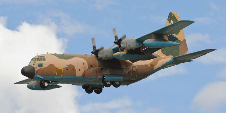 Un Hércules C-130 del Ejército del Aire español.