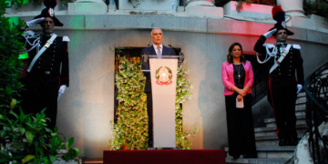 El embajador Stefano Sannino, durante su discurso./ Fotos: AR