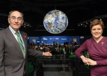 Ignacio Sánchez Galán con la primera ministra escocesa, Nicola Sturgeon.