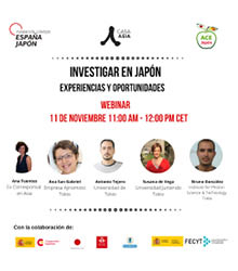 Webinar ‘Investigar en Japón: experiencias y oportunidades’