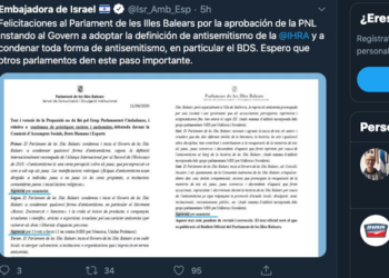 La embajadora Rodica Radian-Gordon publicó en su cuenta de Twitter el texto de la Proposición.