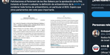 La embajadora Rodica Radian-Gordon publicó en su cuenta de Twitter el texto de la Proposición.