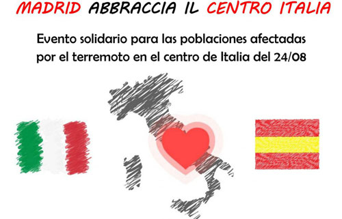 Iniciativa de la Embajada italiana, tras el terremoto de agosto: «Madrid abraza al centro de Italia»