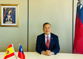 El embajador José María Liu, durante su discurso por el Día Nacional de Taiwán./ Foto: Oficina de Taipei en España