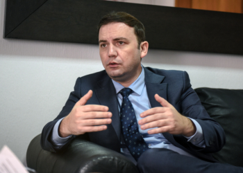 Bujar Osmani, durante la entrevista en Madrid.