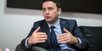 Bujar Osmani, durante la entrevista en Madrid.