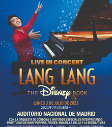 El pianista Lang Lang trae la música de Disney al Auditorio Nacional