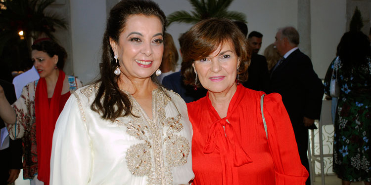 La vicepresidenta del Gobierno en funciones, Carmen Calvo, encabezó la representación del Gobierno español en la recepción ofrecida por la embajadora Karima Benyaich./ Fotos: AR