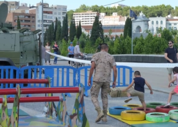 Todo listo para el Día de las Fuerzas Armadas en Madrid Río