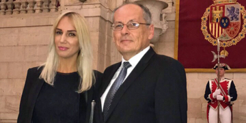 El embajador en el Palacio Real, el día de la presentación de sus Credenciales.