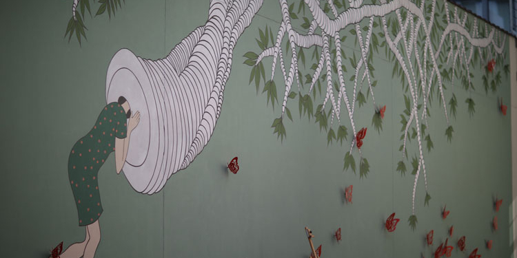 La Embajada española en Bélgica inaugura el mural ‘Efecto Mariposa’