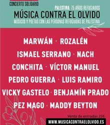 ‘Música contra el olvido’, concierto solidario con los refugiados de Palestina